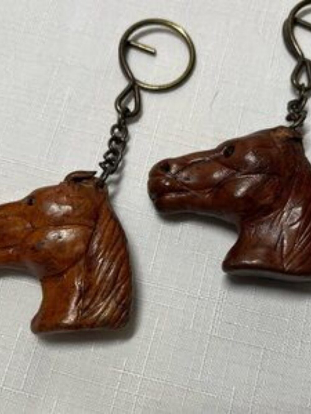 Leather Horse keychains. Set of two. Unique! - Picture 2 of 4